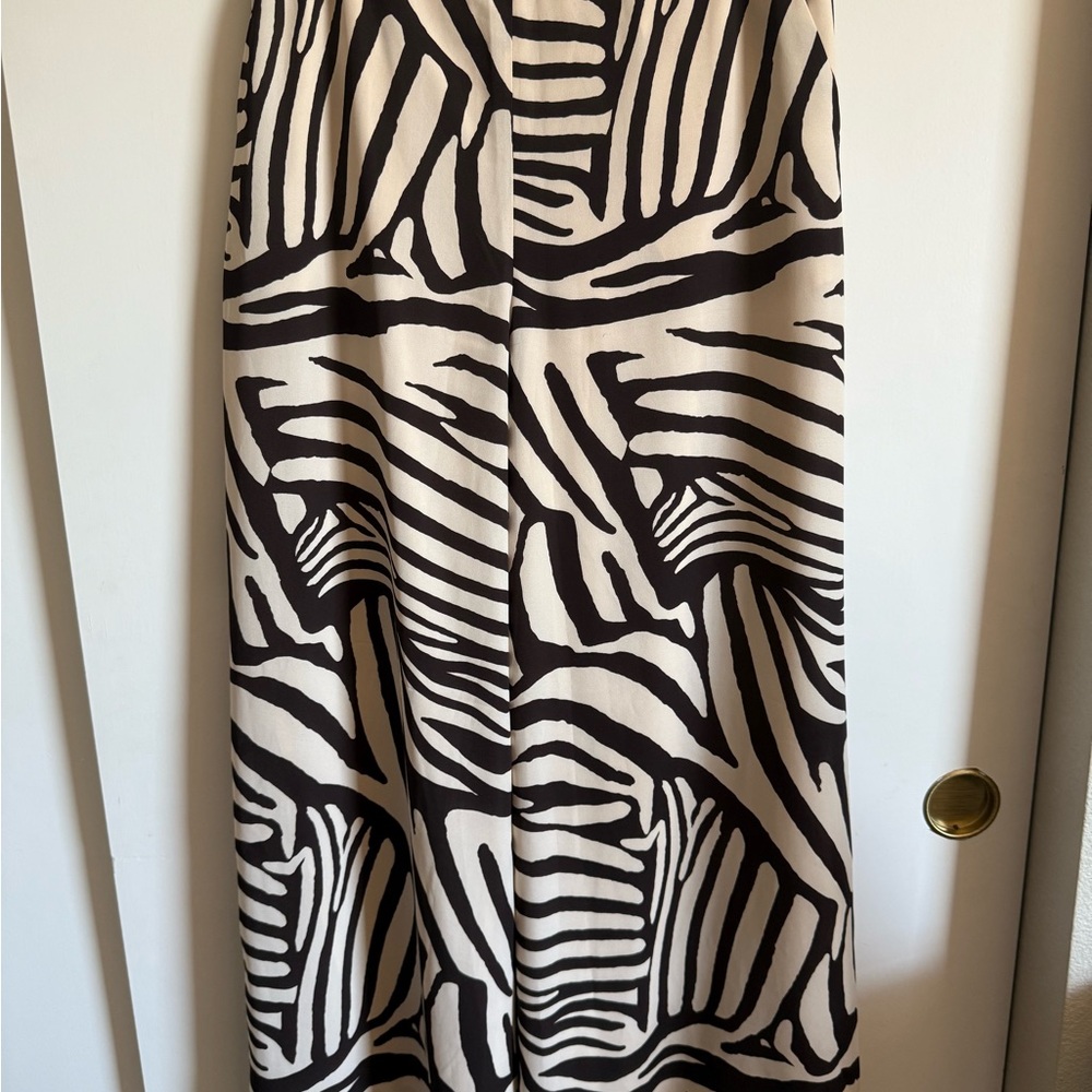 Express Black and Cream Zebra Maxi Skirt